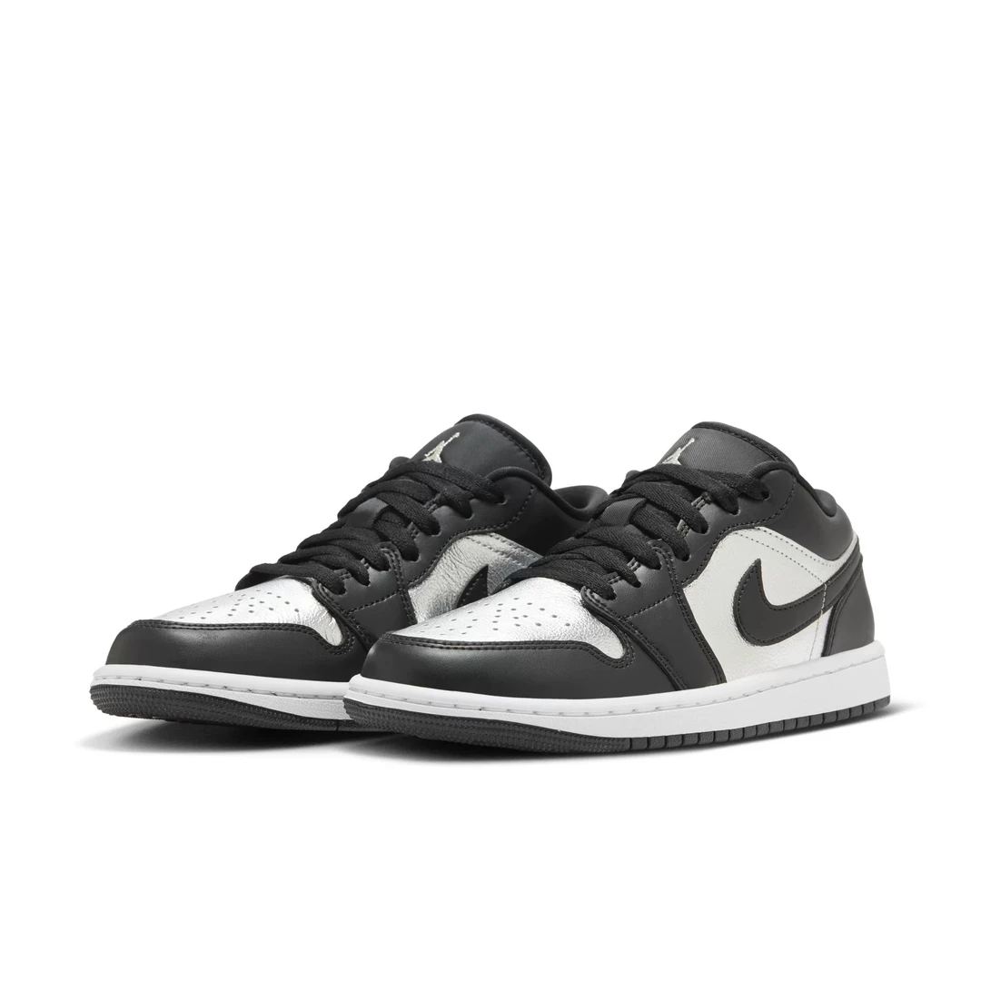 NIKE/耐克官方正品AJ1女子黑银色时尚黑色休闲运动鞋DA5551-001