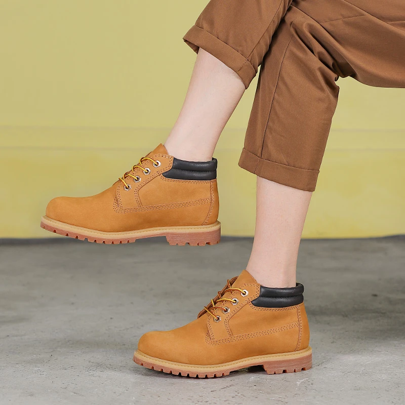 头层牛皮大黄靴时尚热靴低帮马丁靴经典款4012243