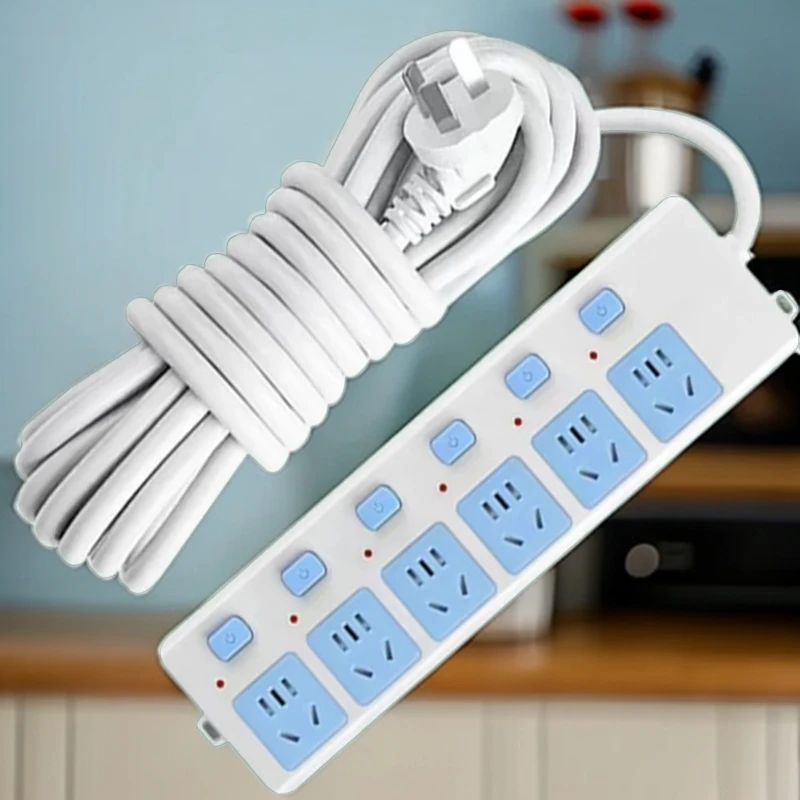 【处理卖】家用新款纯铜蓝白插座大功率排插插排接线板插线板转换器