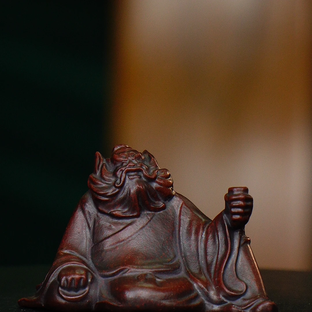 宜兴紫砂茶宠紫 醉酒钟馗