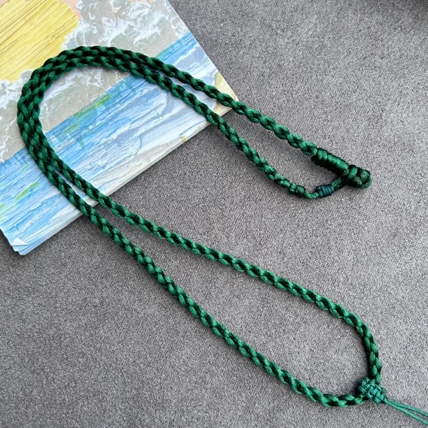 纯手工编织四股固定款挂绳系扣款纯色吊坠绳