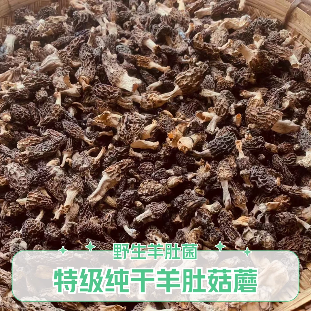 干货野生250g羊肚菌特级纯干羊肚菇蘑