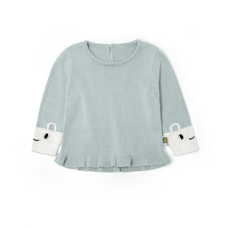 【童装】280420小童春秋款毛织圆领上衣打底儿童宝宝打底女童毛衣