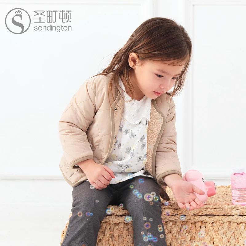 【童装】184165女童秋冬款保暖长袖外套婴儿童小童宝宝外穿风衣装