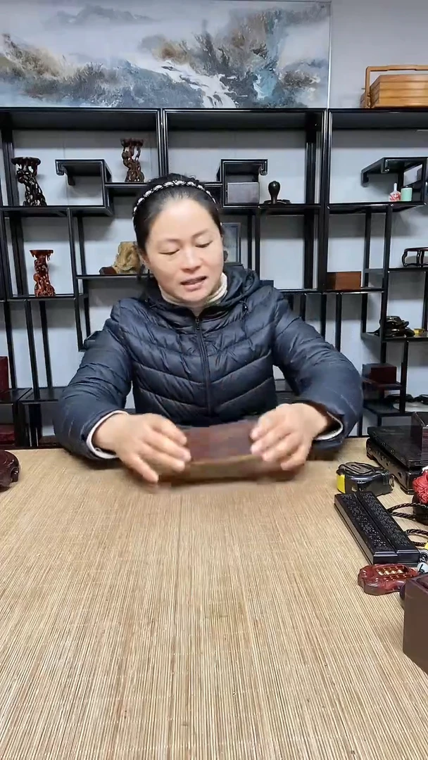 【闪购商品】1根雕蛇纹木 大号机关盒