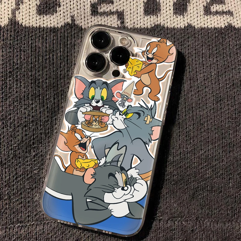 猫和老鼠贴画苹果15手机壳iphone14promax卡通13/12全包精孔7/8软