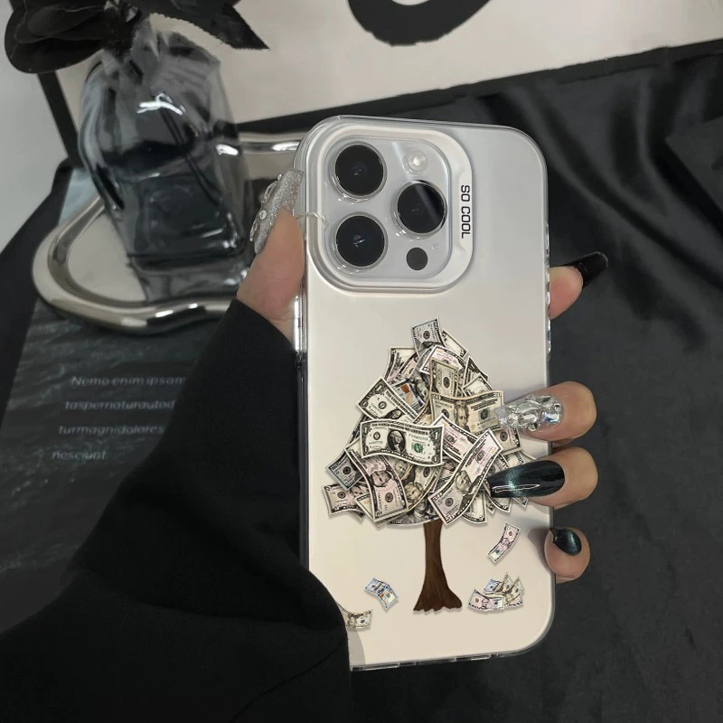 摇钱树适用苹果15手机壳14promax龙年13/12高级7/8小众x/xs防摔xr