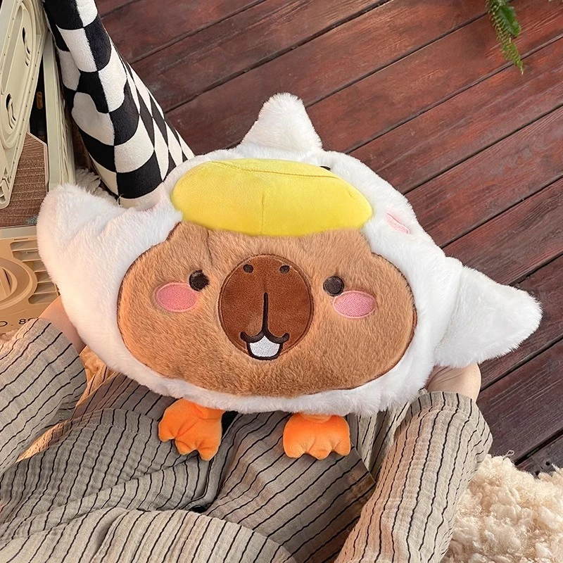 卡皮巴拉暖宝宝充电式防爆热水袋大学生宿舍毛绒暖被窝暖脚暖手宝