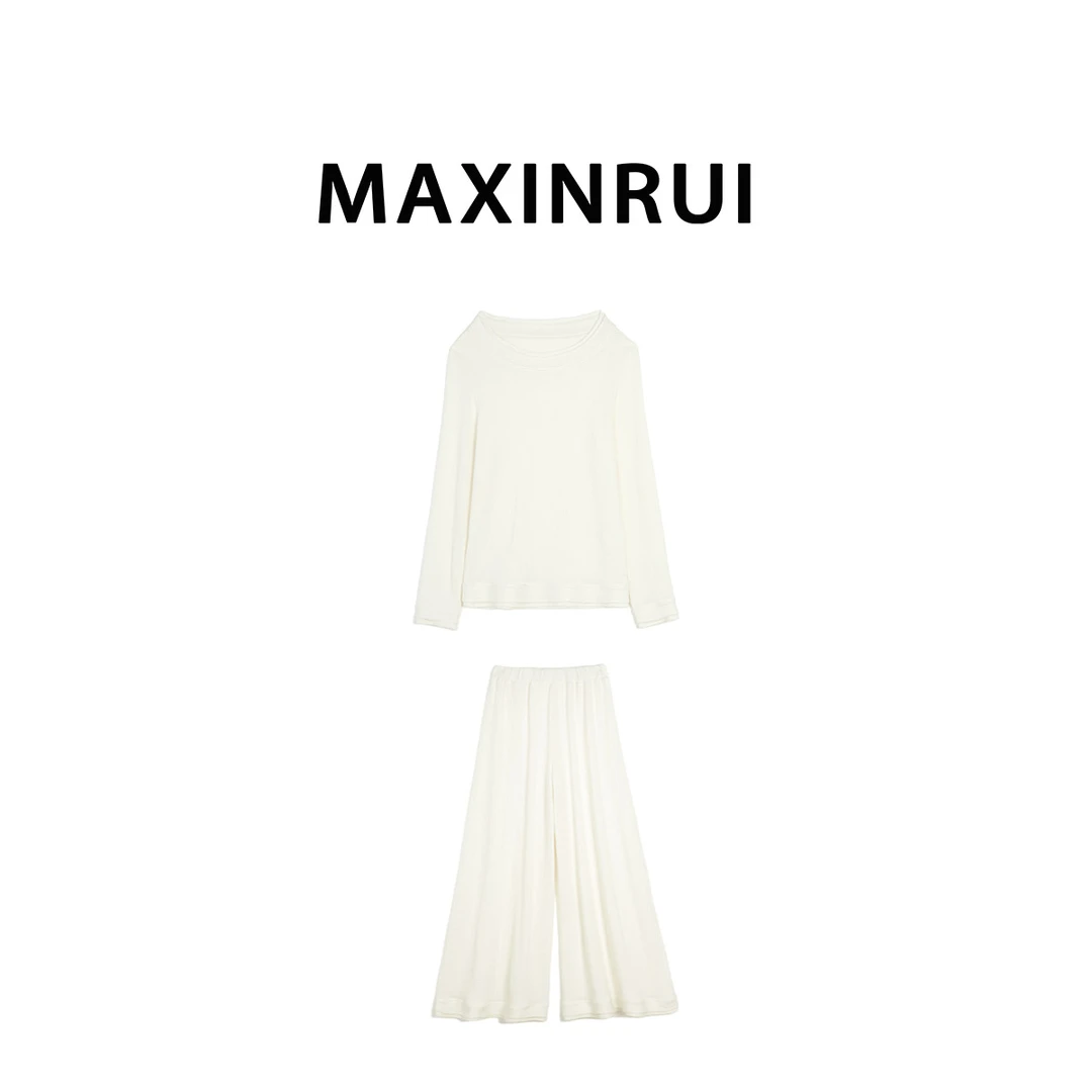 MAXINRUI 米白色套装RRM24101