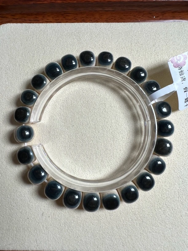 保真猛犸象牙9*8老型蓝眼睛精品男女文玩手链高货孤品