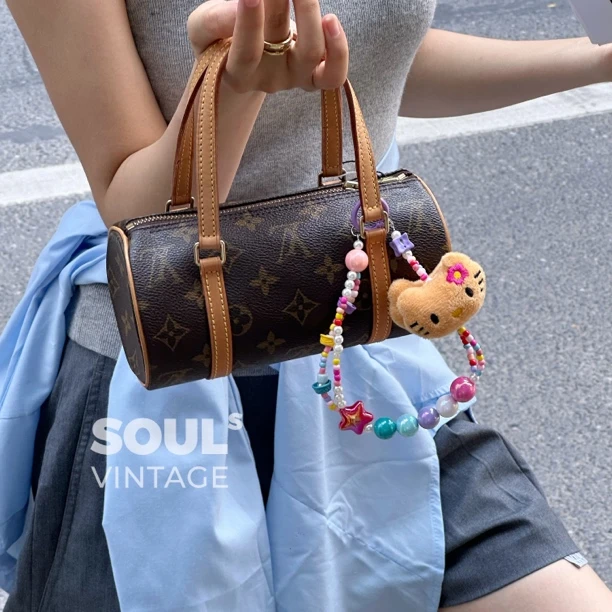 95新 LouisVuitton/路易威登 lv 老花 圆筒 巴比龙 19/651469127