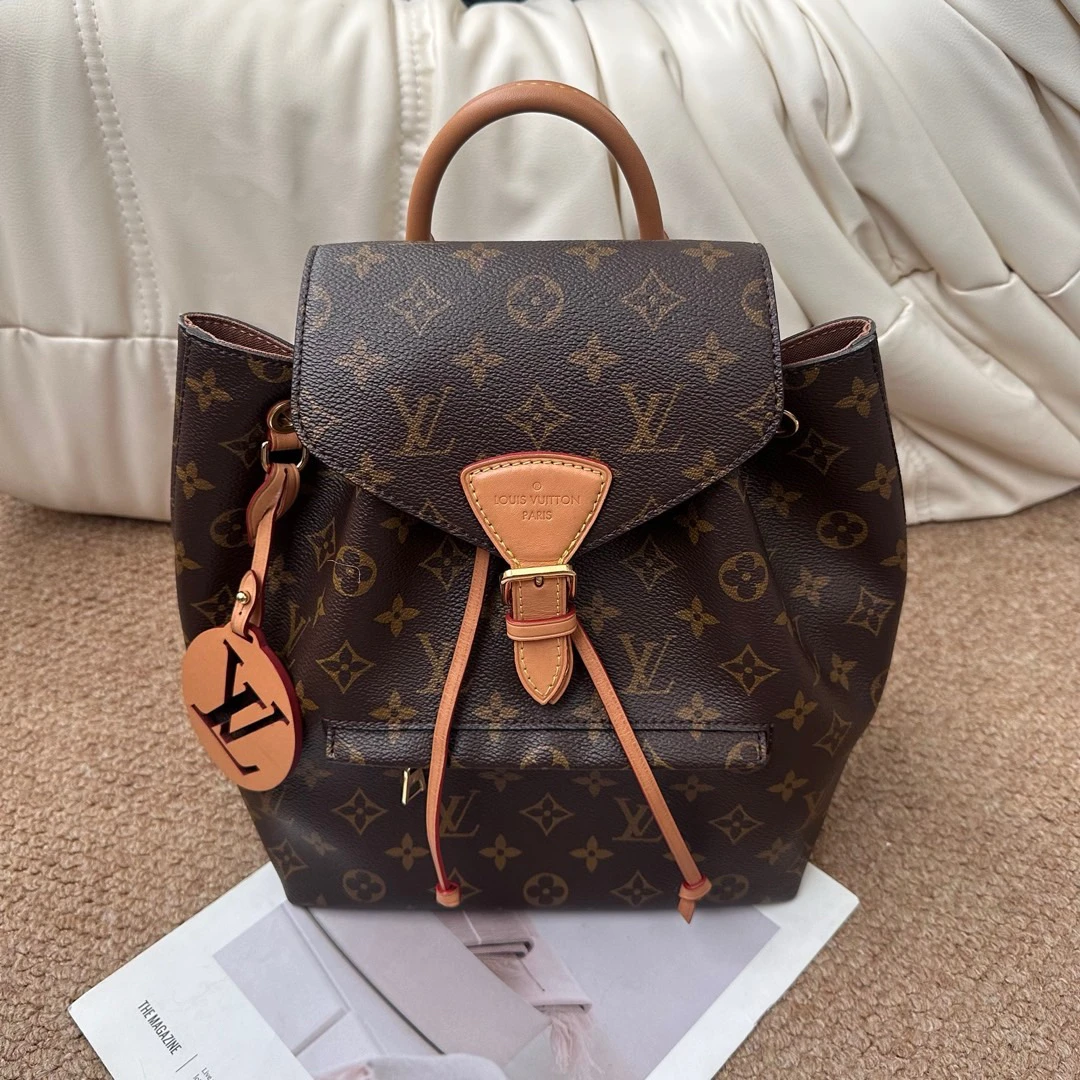 95新 LouisVuitton/路易威登 老花montsouris 双肩小号/619123029