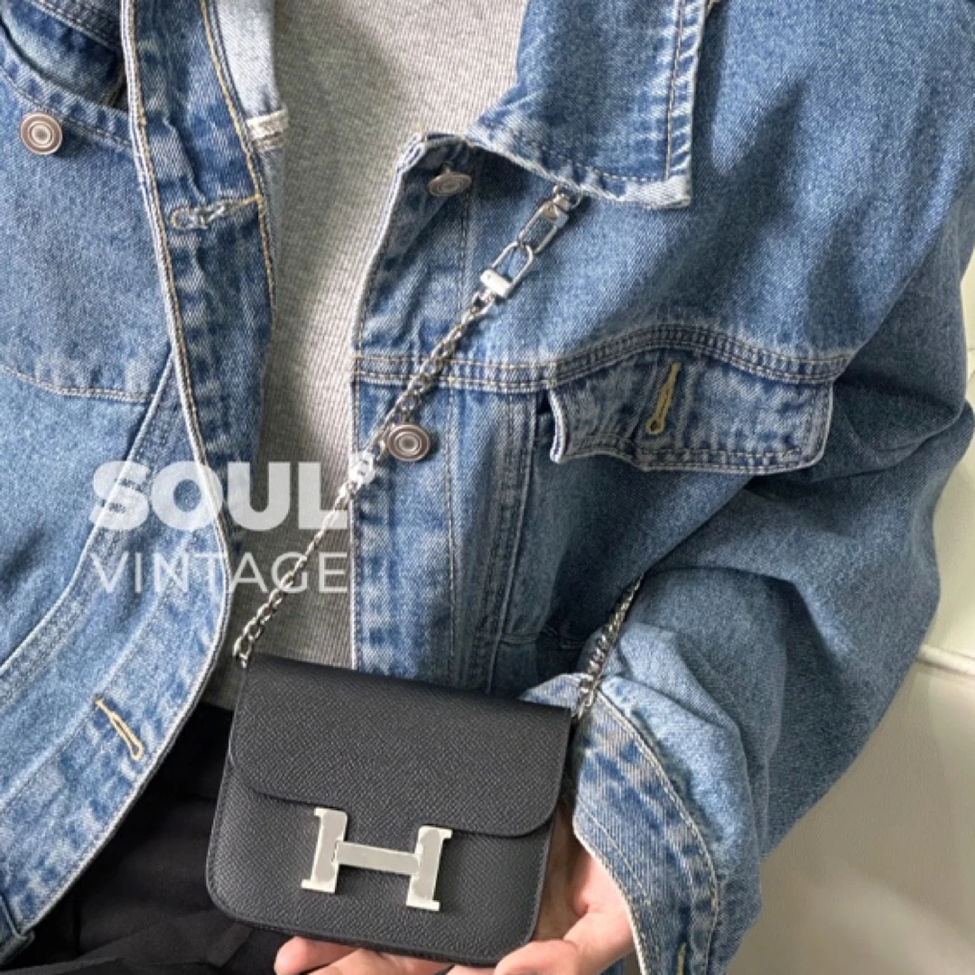 95新 Hermes/爱马仕 黑银 康康 slim U刻 22年/618590745