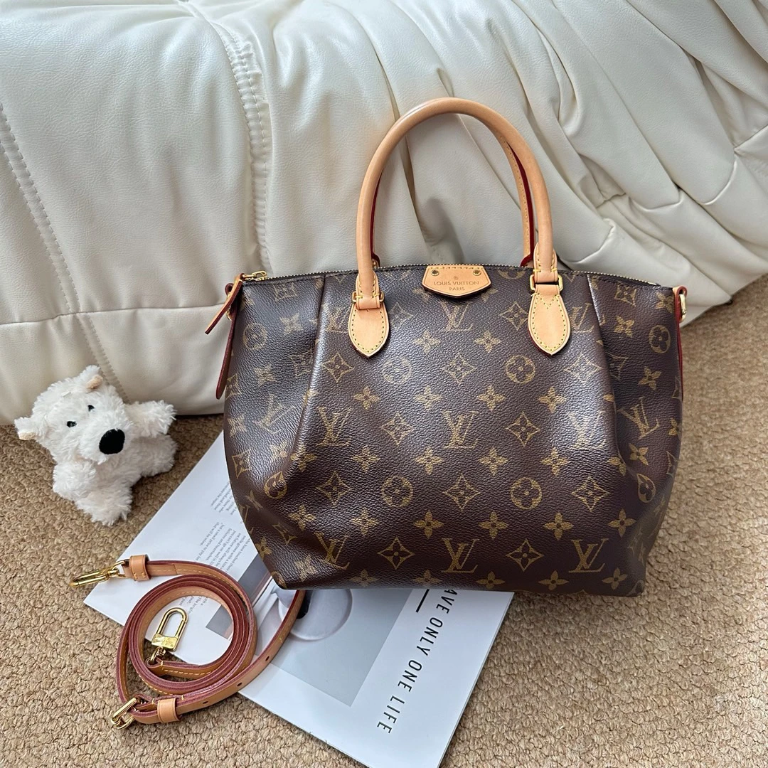 95新 LouisVuitton/路易威登 Lv 老花 饺子包中号/614674659
