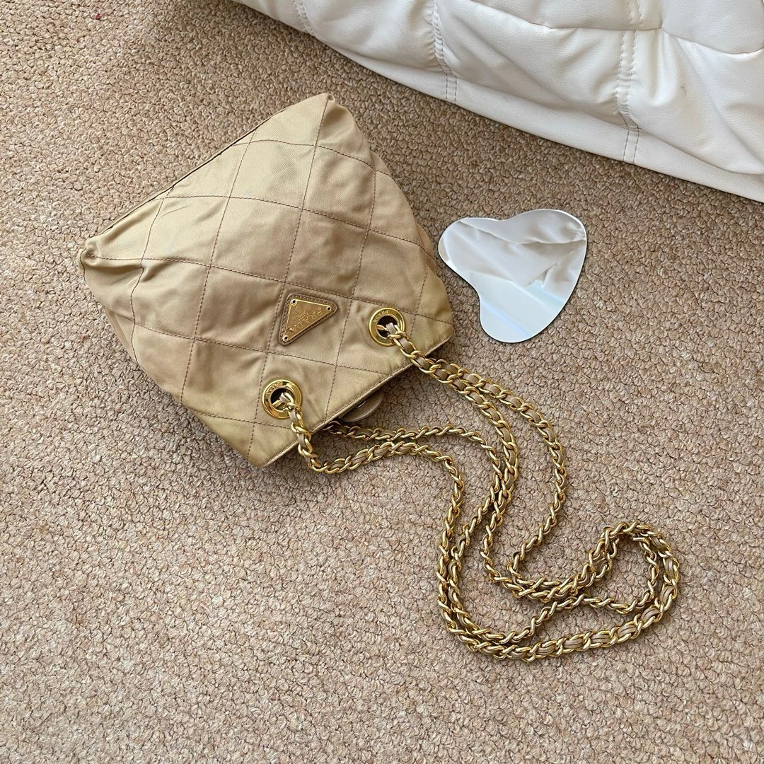 95新 Prada/普拉达 Prada 金棕 尼龙降落伞/643639898