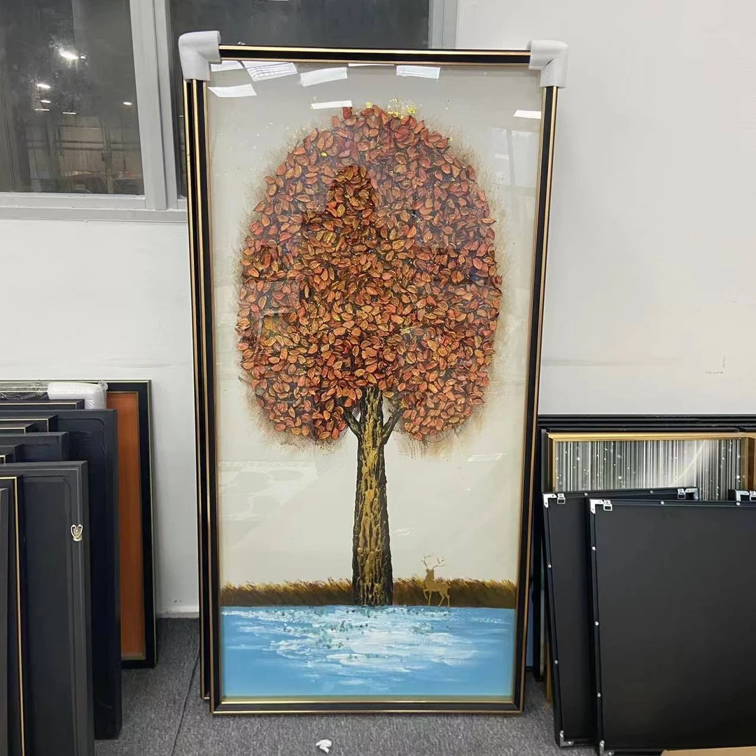 玄关X86入户玄关轻奢装饰画竖版现代简约高档走廊过道背景墙壁画