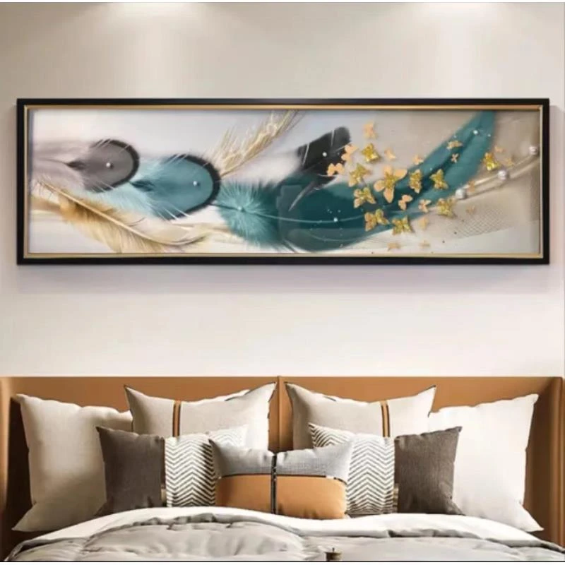 C30卧室床头装饰画客厅挂画现代简约背景墙主卧房间墙画实物挂画