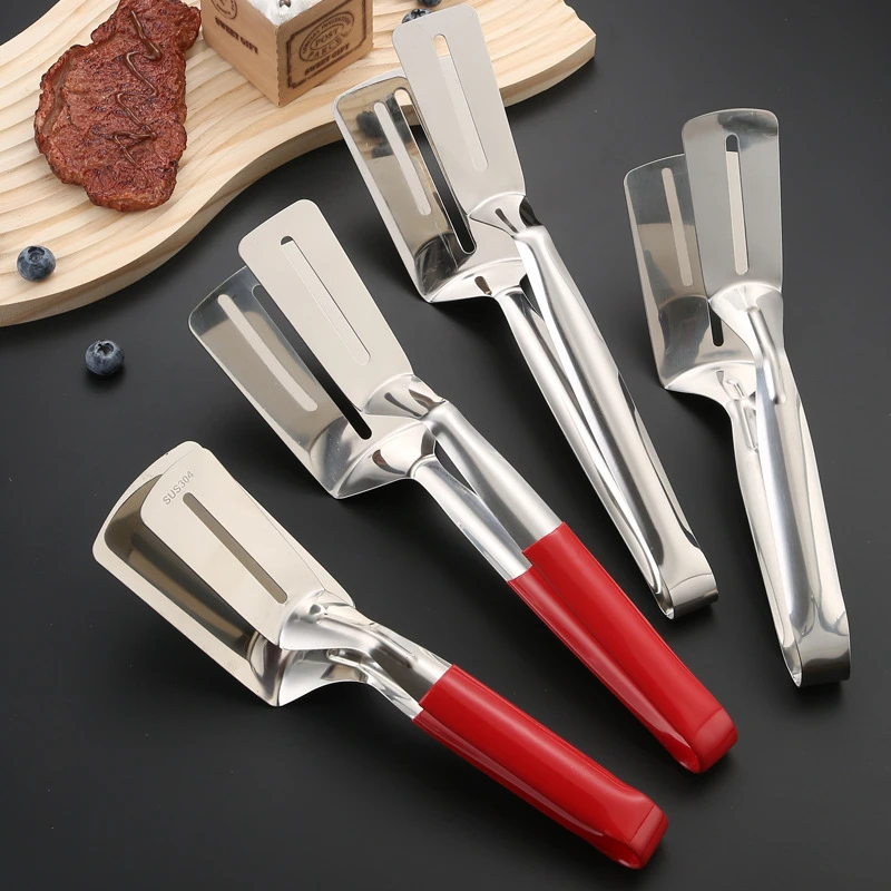 【新疆包邮】特厚不锈钢煎铲夹子二合一牛排铲厨房披萨煎饼锅铲