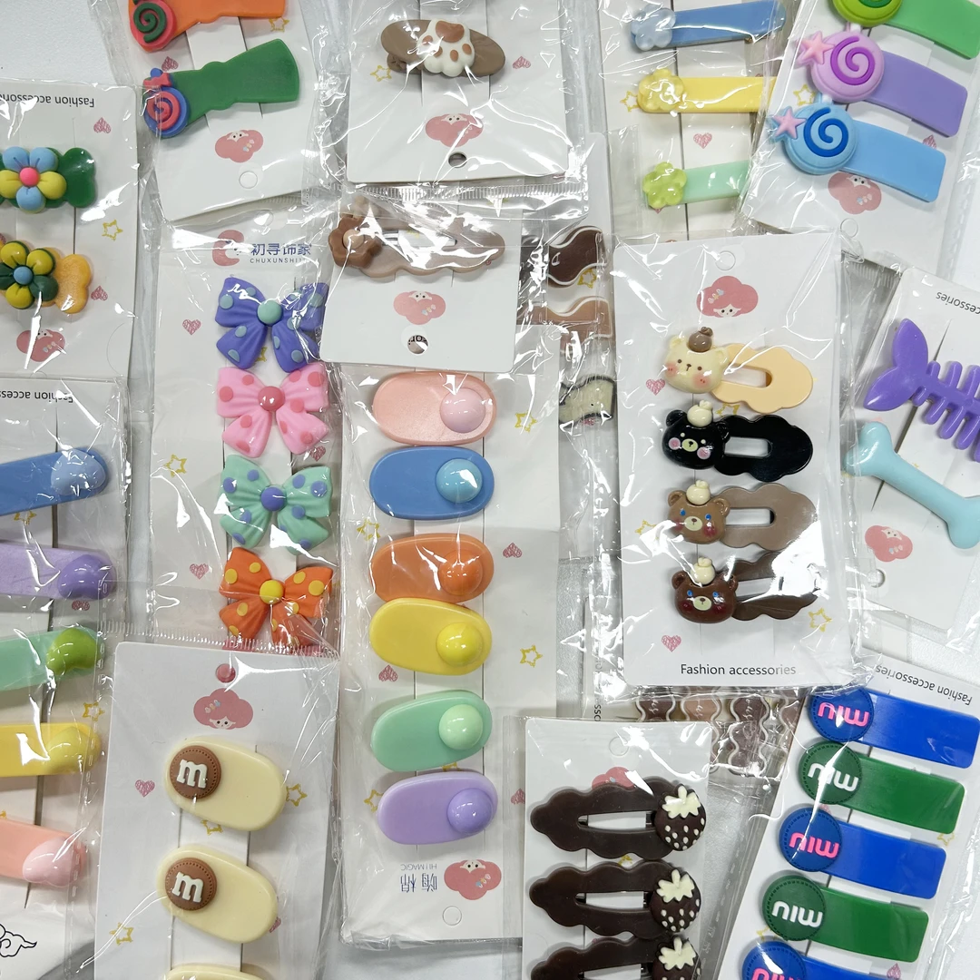 【新疆包邮】60个卡通小夹子可爱学生甜美立体侧边刘海夹儿童碎发