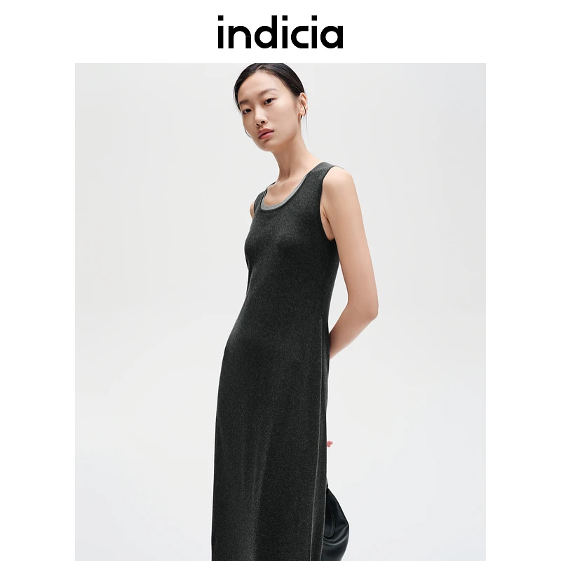 indicia标记商场同款24年秋新款文艺无袖连衣裙女F2C4LQ498C