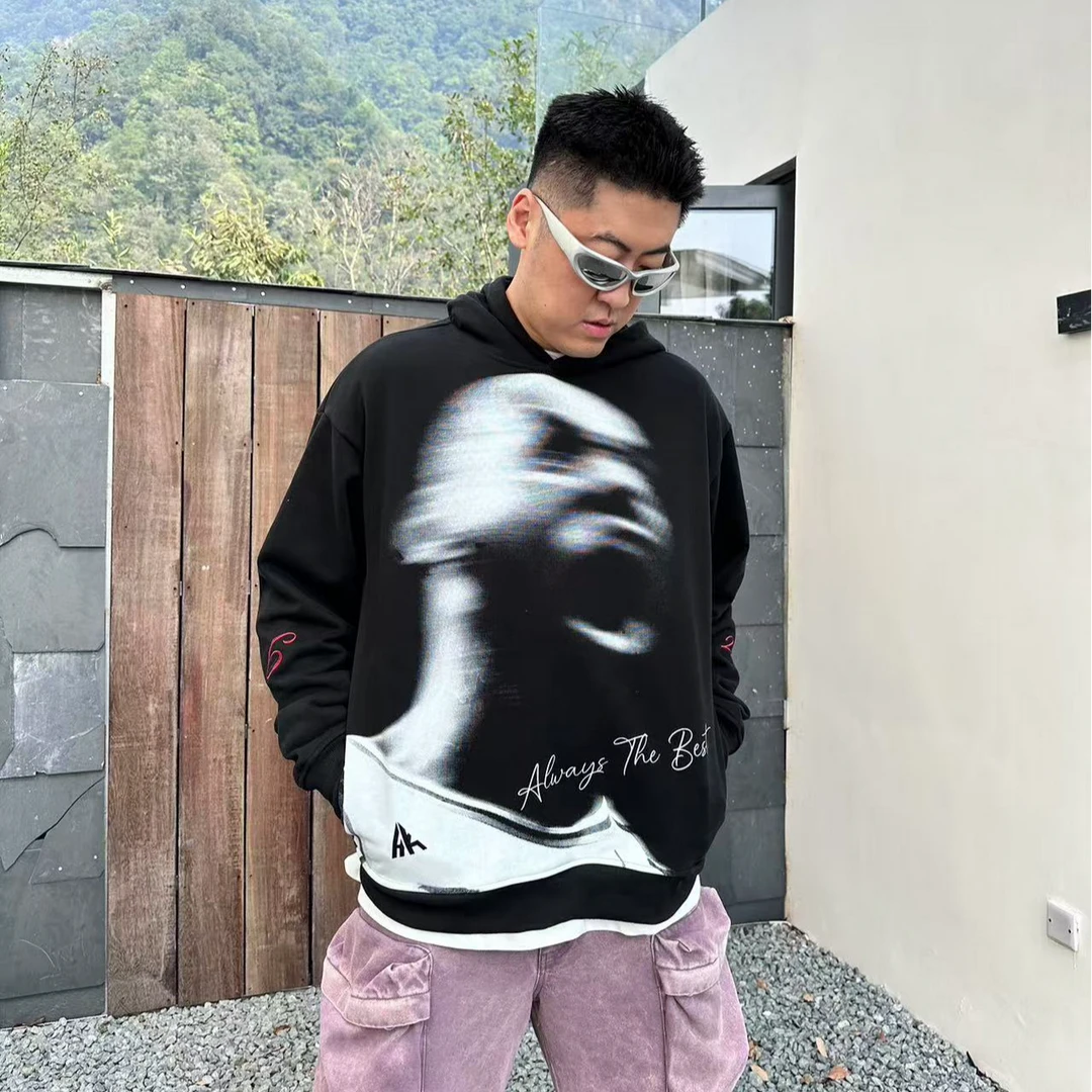 HYPERKILLER 2024FW李峙锦恶搞LBJ“天选之子”奥创绒棉帽衫