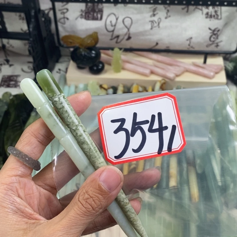 【闪购商品】蛇纹石玉发饰未镶嵌小***了