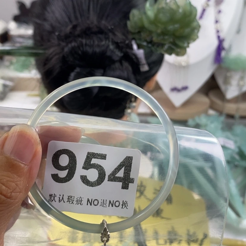 【闪购商品】蛇纹石玉发饰未镶嵌梦*