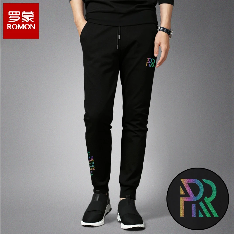 Romon/罗蒙DX9733T/潮流时尚修身显瘦男士百搭运动弹力品质卫裤