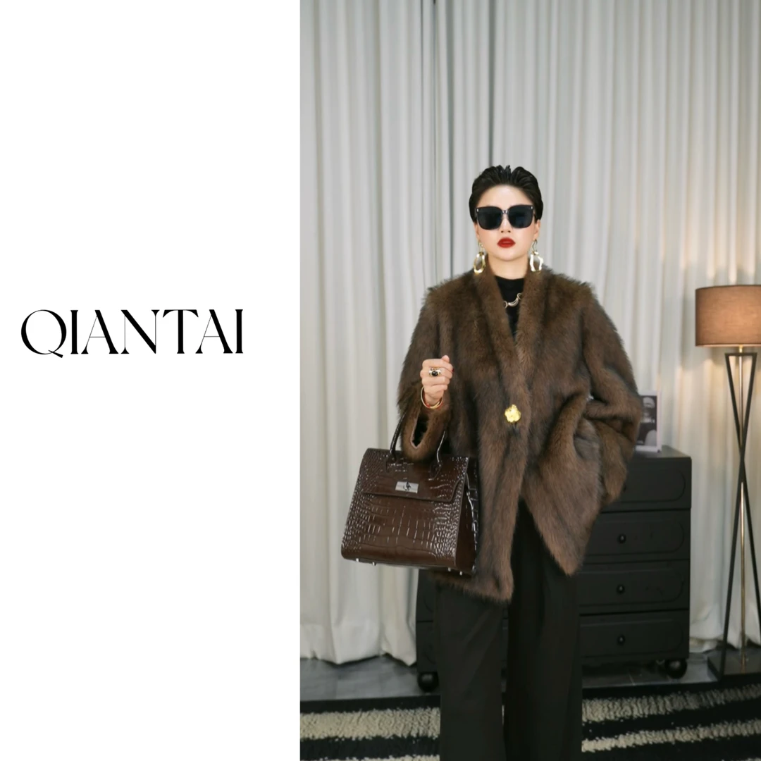 QIANTAI【芬兰暮光】显瘦气质轻奢设计师时尚百搭简约高级秋冬皮草