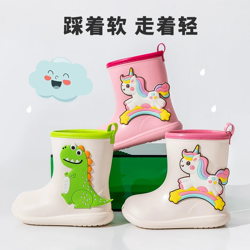 儿童雨鞋男童女童大靴户外防水鞋小孩宝宝雨鞋幼儿园