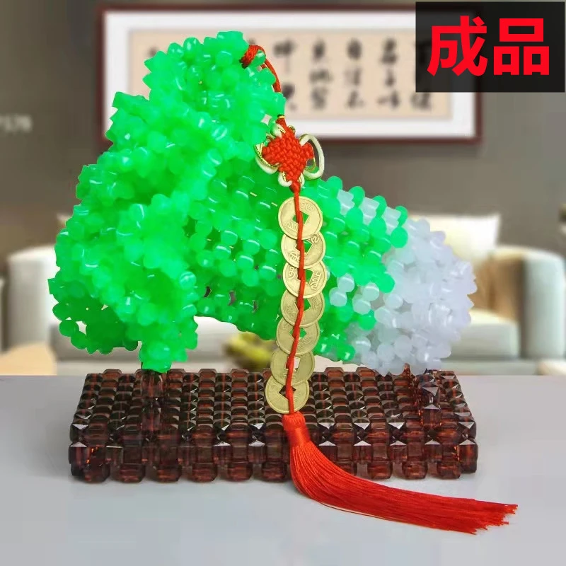 diy手工串珠大白菜摆件材料包成品玄关客厅摆件新年节日礼物