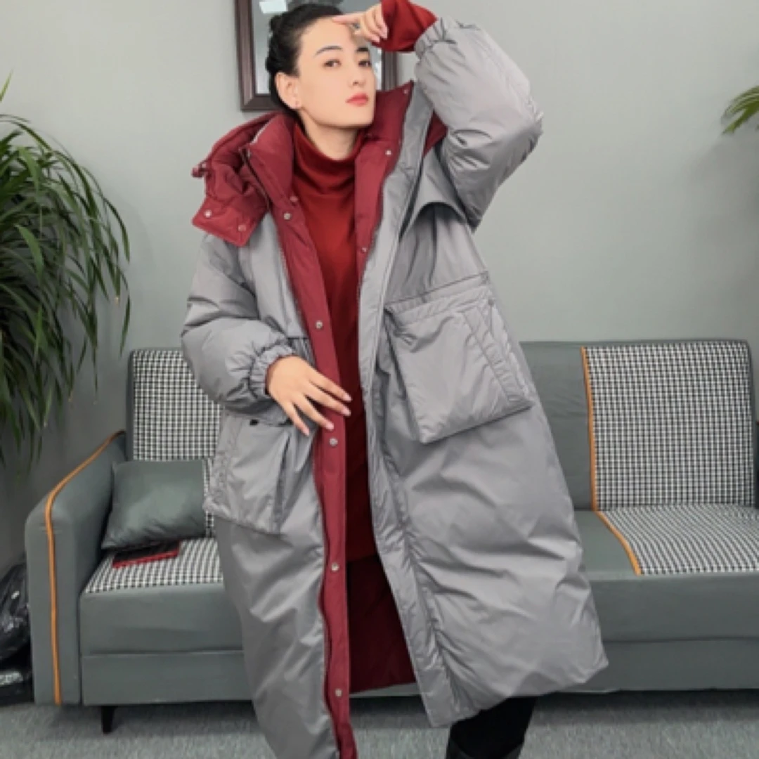 【酷时典】的双面都可以穿的个性休闲的中长款冬装外套