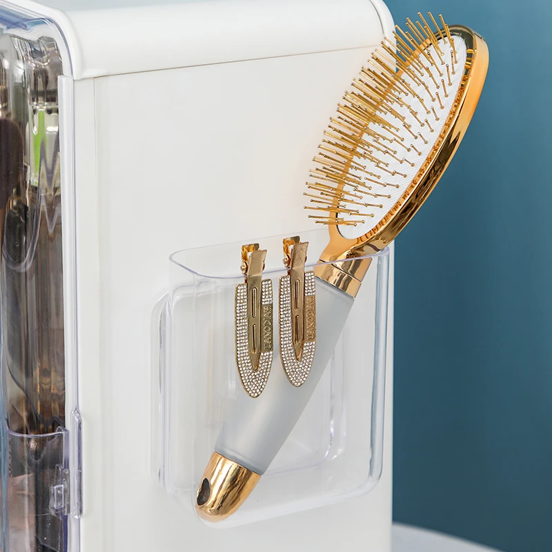 海兴侧挂收纳盒家用挂壁收纳小物件梳妆收纳盒透明收纳