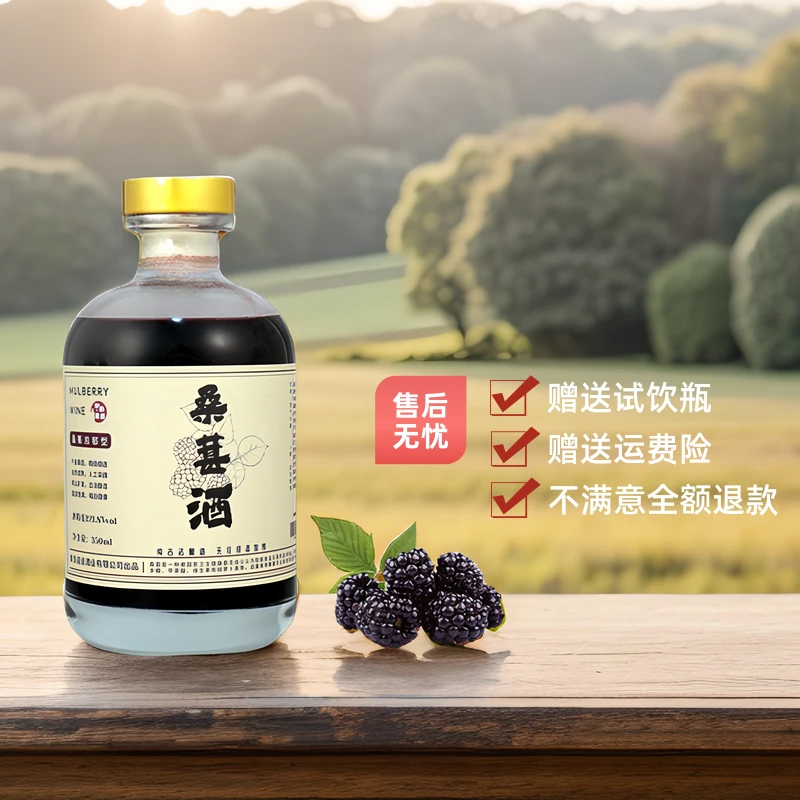 即韵即韵桑葚酒 350ml21.8度微醺 桑果浓郁型 古法酿制 喝出健康