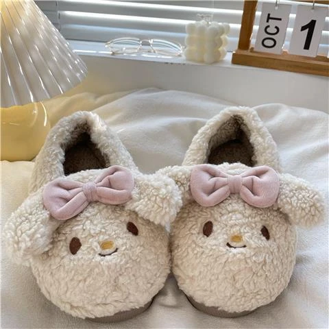 棉鞋女可爱毛毛拖鞋女2025秋冬百搭厚底居家室内外保暖包头棉拖
