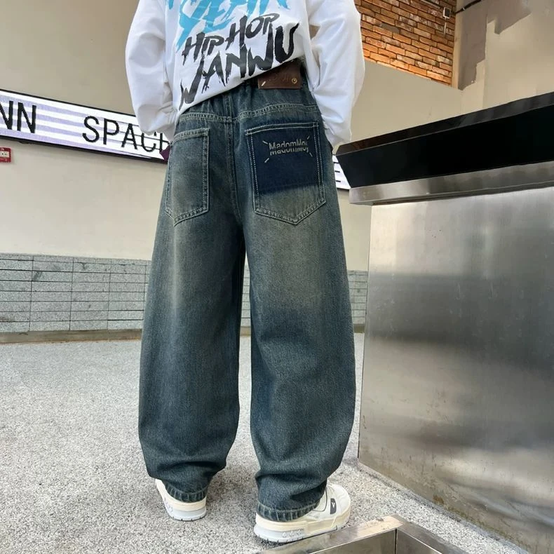 男童牛仔裤秋季2024新款儿童宽松休闲裤子春秋装中大童韩版长裤潮