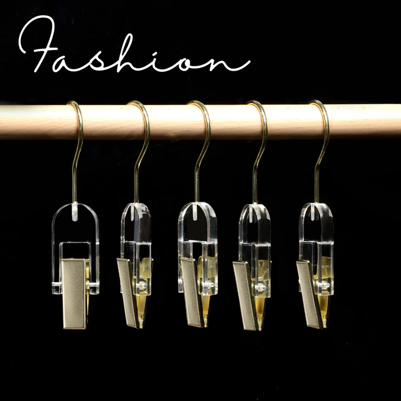 亚克力水晶材质 万能挂钩S钩 吊夹衣钩 童装服装店创意裤夹壁挂钩