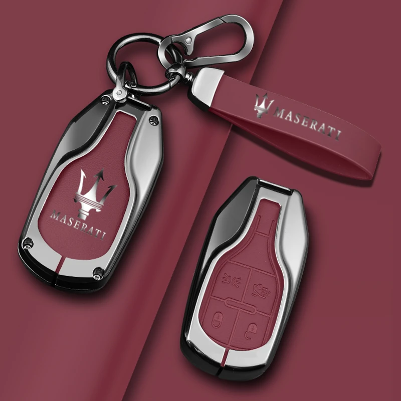 适用玛莎拉蒂钥匙套莱万特吉博力总裁MC20高端档车内饰品钥匙挂件