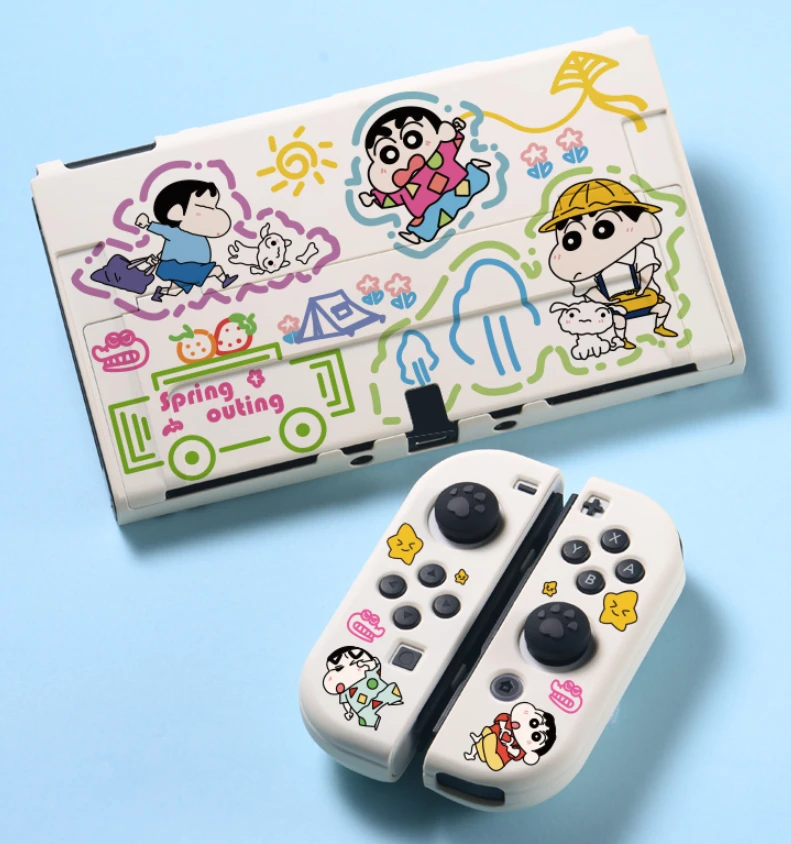 任天堂switch保护壳switch oled保护套分体式硬壳手柄软 蜡笔小新