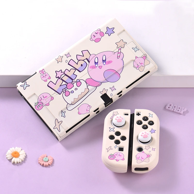 任天堂 switch保护壳oled游戏机保护套皮质收纳包【星之卡比】可爱