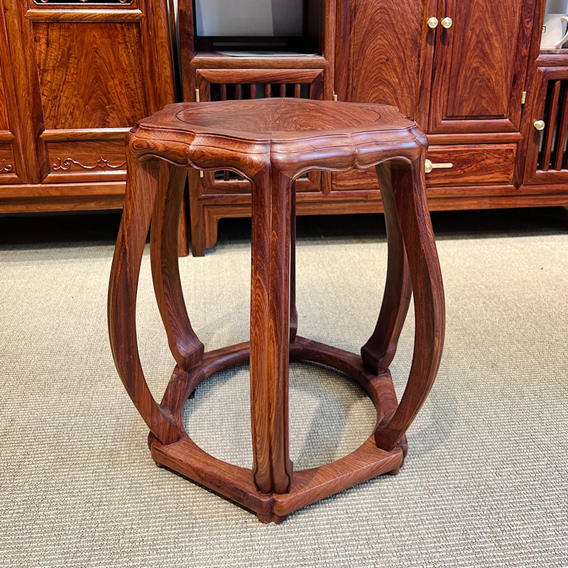 刺猬海棠鼓凳明式复刻鼓凳小圆凳换鞋凳矮墩中式书桌凳茶桌凳餐凳