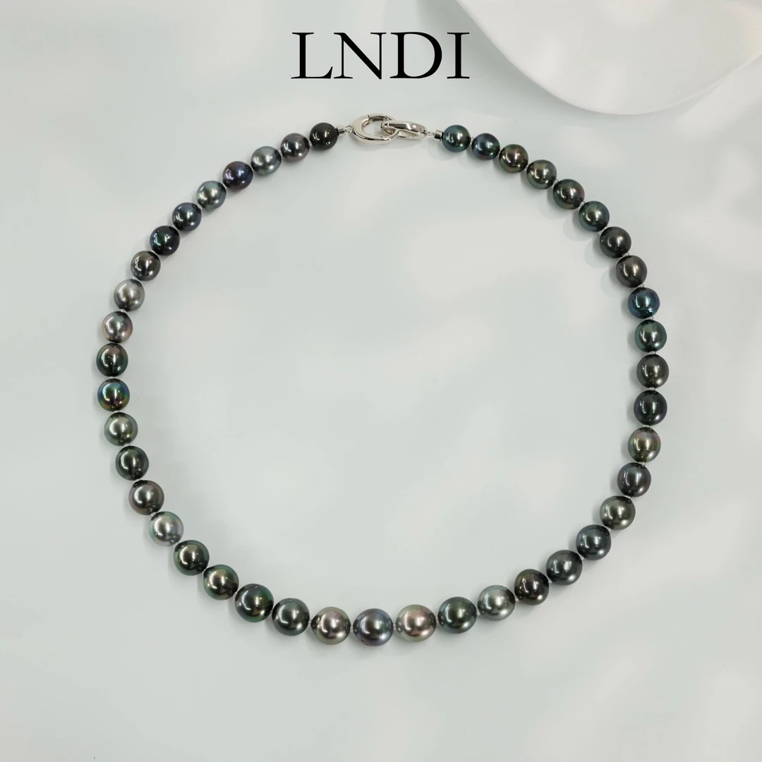 【LNDI】S925银海水大溪地满珠项链 8-11MM