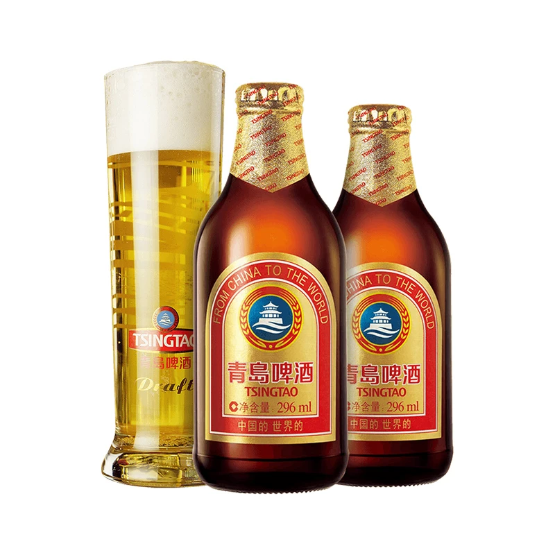 【专属优惠】青岛啤酒工厂生产经典金质小棕金浓度11度296ml*24瓶
