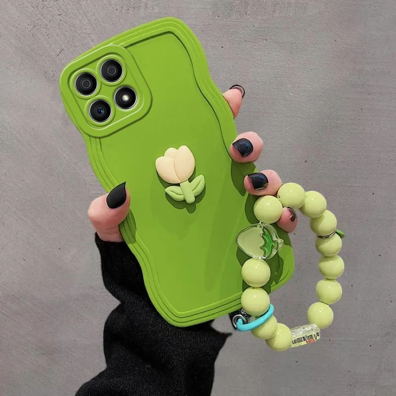 华为荣耀X30i手机壳女款花朵波浪边TFY-AN00全包防摔硅胶小清新软