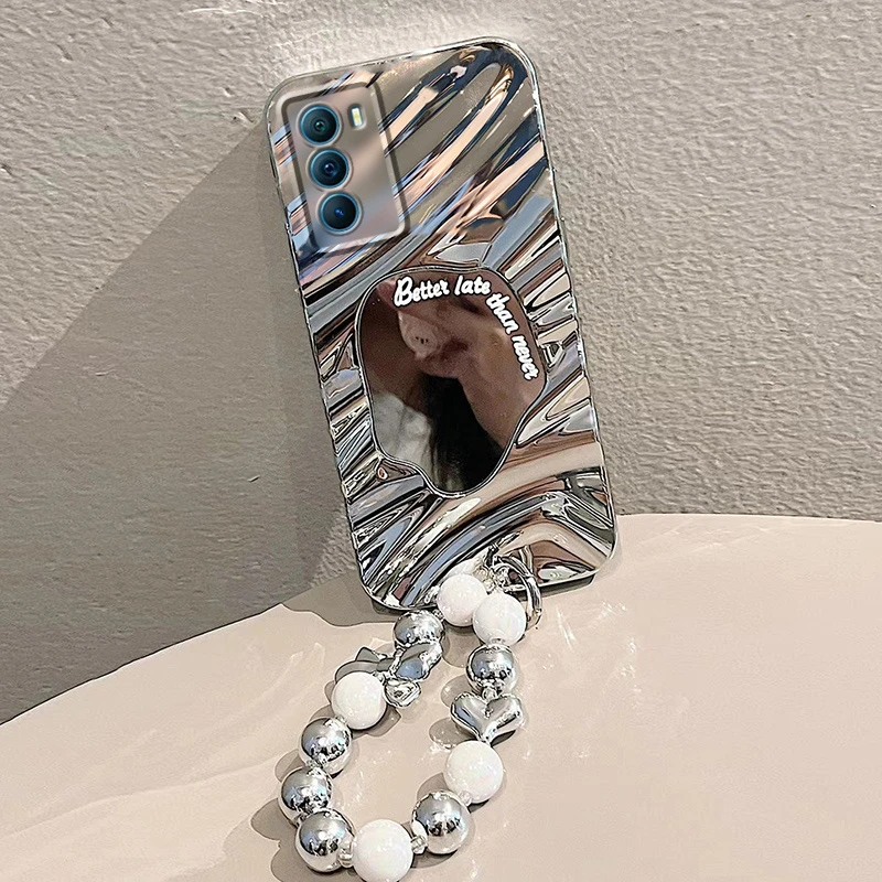 VIVOT1手机壳高档波纹化妆镜子V2115A新款t1全包防摔软壳女镜面