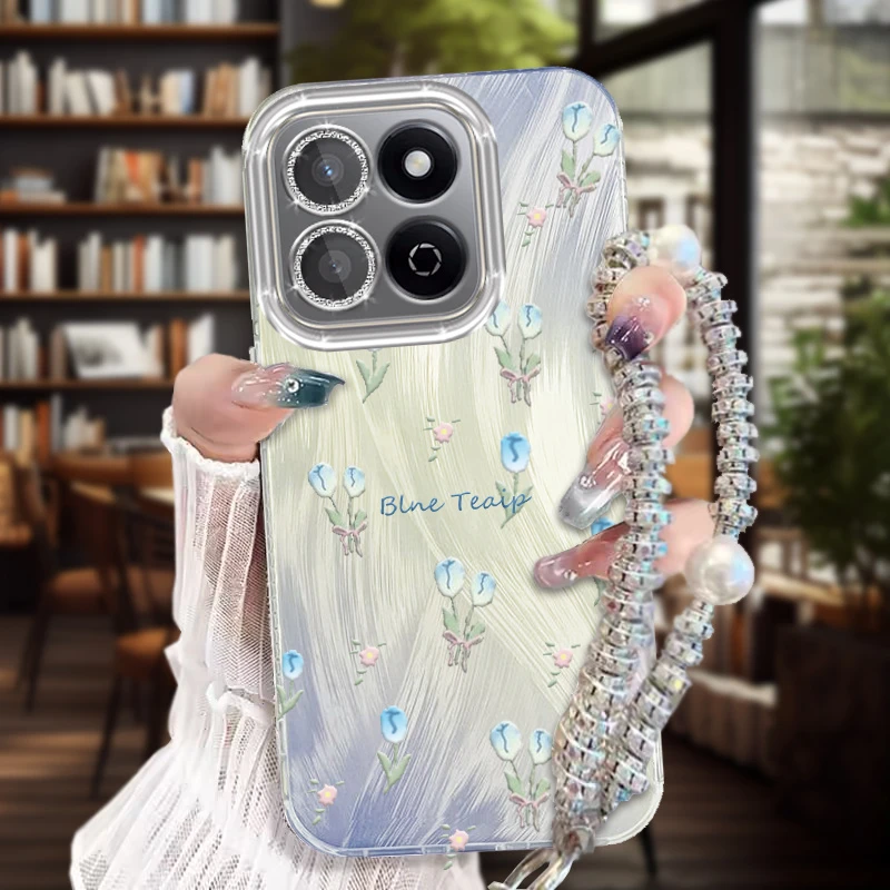 自带镜头膜华为荣耀畅玩60Plus手机壳全包ALT-AN00软壳羽纱郁金香