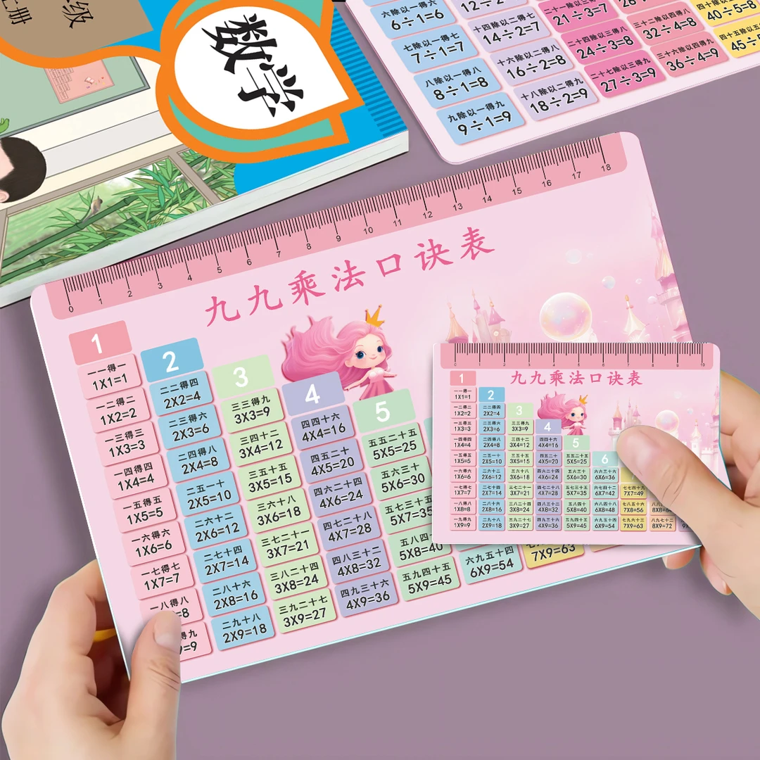 小学生儿童启蒙九九乘法口诀表 乘除口诀加减换算背诵神器口算卡