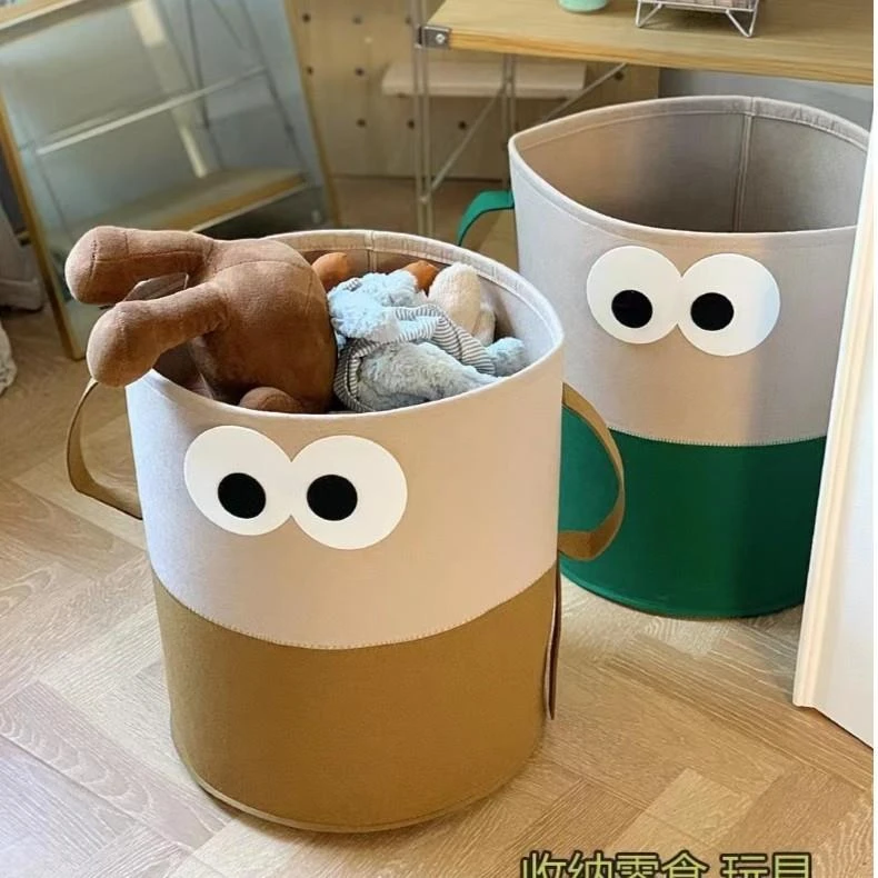 【粉丝福利】大眼睛加厚幼儿宝宝毛毡脏衣篓儿童玩具收纳大容量多用
