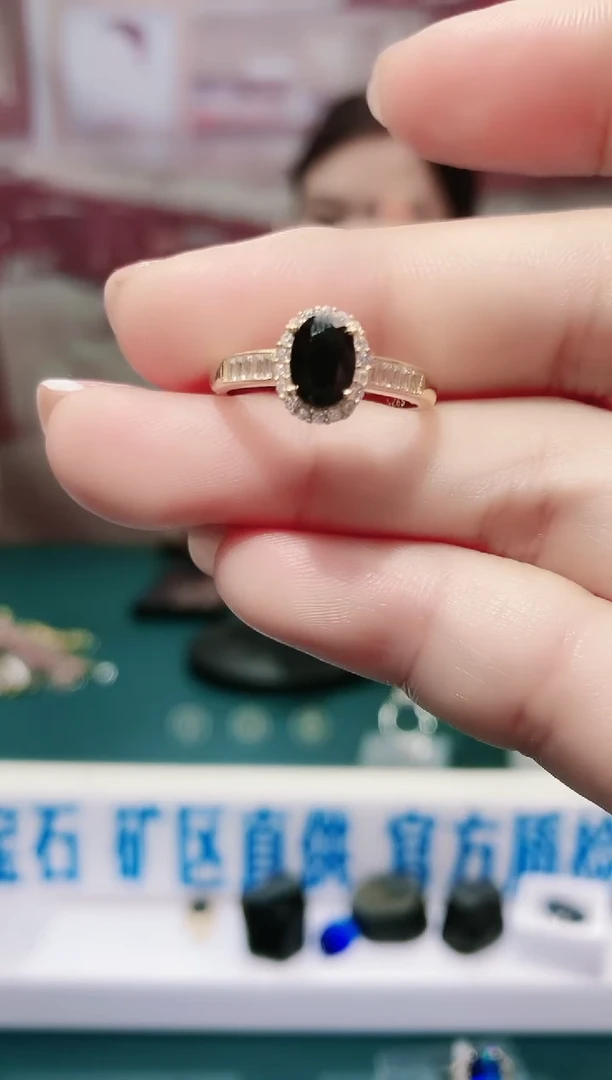 【闪购商品】蓝宝石戒指银S925镶嵌一枚
