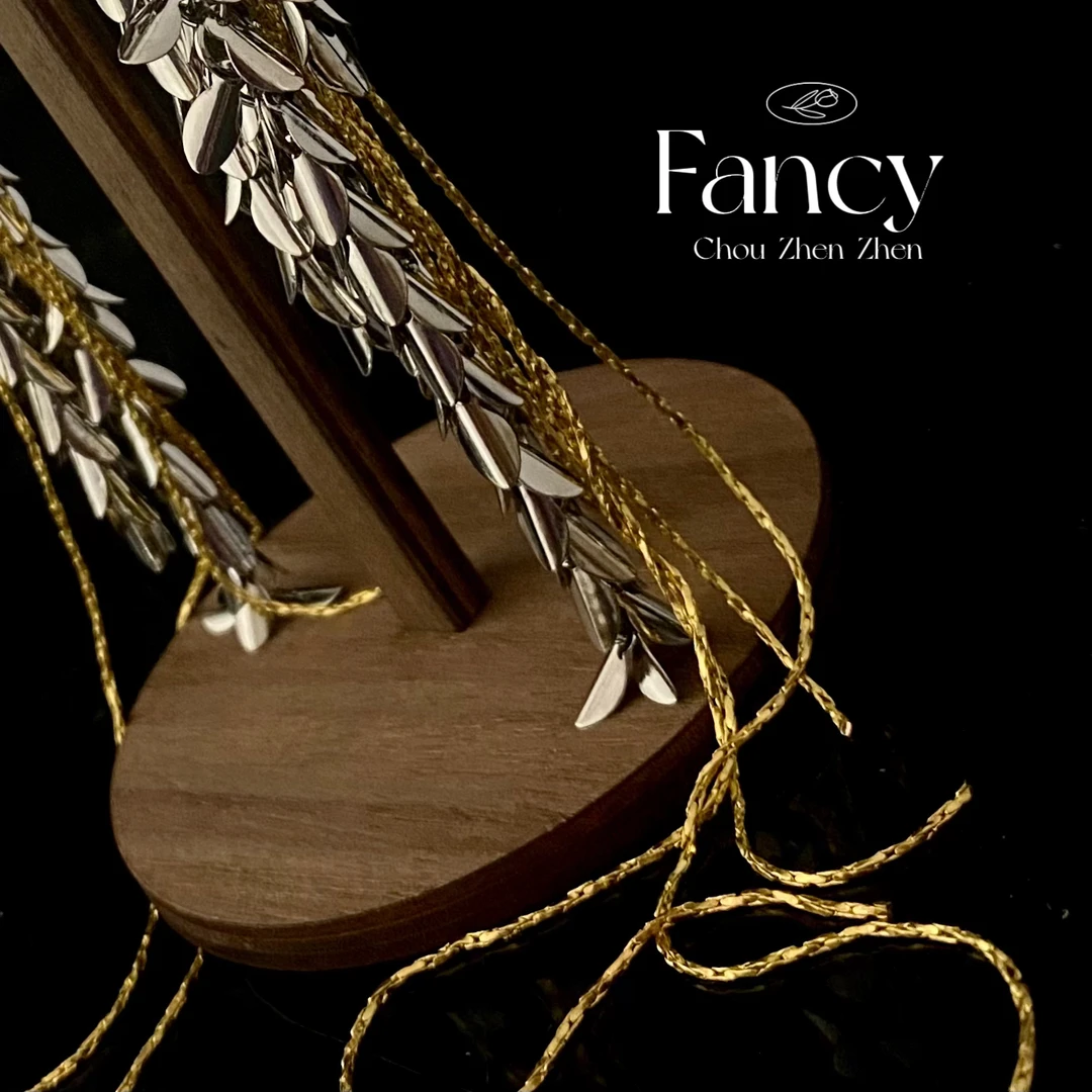 铜合金项链 【切尔沙】麦穗流苏长款耳环小众轻奢个性夸张耳饰